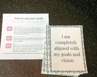 Baraja de cartas imprimible de éxito manifiesto de afirmación del emprendedor