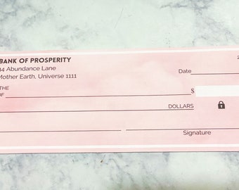 Manifiesto de la Nube Rosa Ley de Atracción Abundancia Cheques Imprimibles