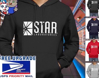 barry allen wearing star labs sweatshirt