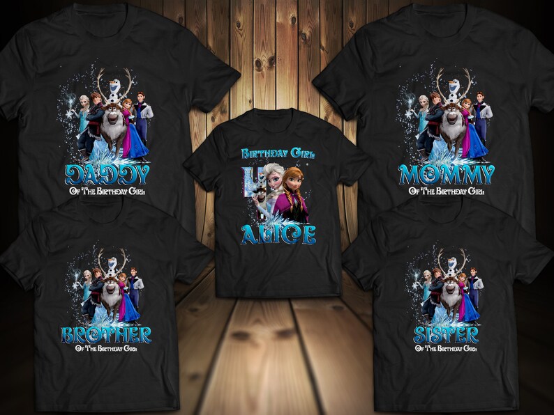 Birthday girl Custom Frozen Inspired Birthday Shirt for your family dad brother mom sister any family member. birthday boy