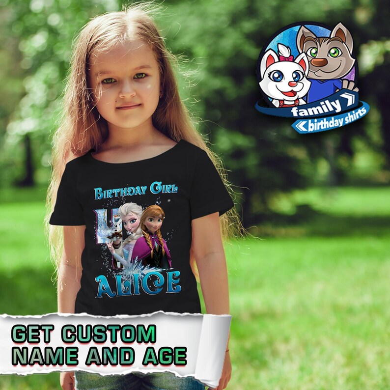 Birthday girl Custom Frozen Inspired Birthday Shirt for your family dad brother mom sister any family member. birthday boy