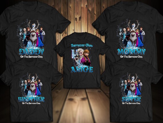 Birthday girl Custom Frozen Inspired Birthday Shirt for your family dad brother mom sister any family member. birthday boy