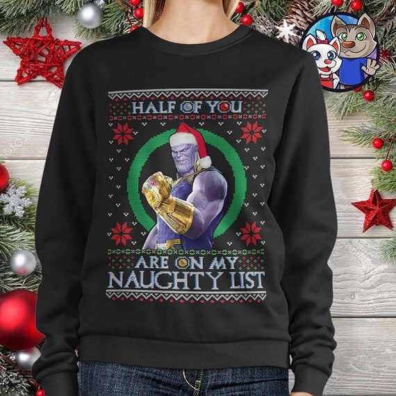 thanos ugly sweater