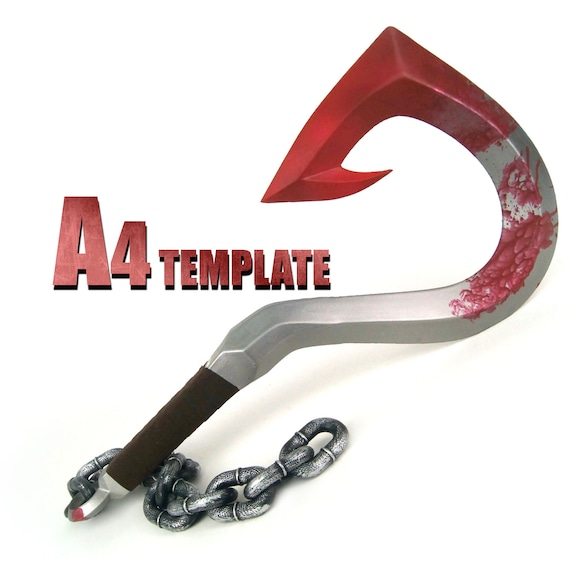 Dota 2 Pudge Hook Pdf Template A4