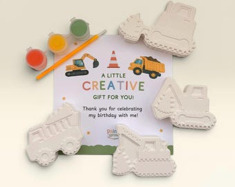 Paint Your Own Construction Theme Party Bag Filler | Birthday Party Favours
