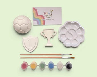 Paint Your Own Football Plaster Craft Kit | Football, Trophy & Shield