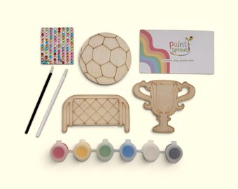 Paint Your Own Wooden Football Ornament Craft Kit
