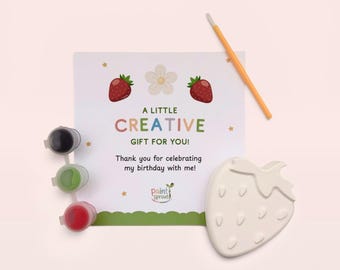 Paint Your Own Strawberry Party Bag Filler | Birthday Party Favours