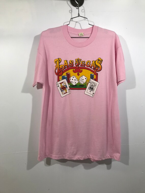 Vintage Light Pink Las Vegas Casino Dice + Cards T