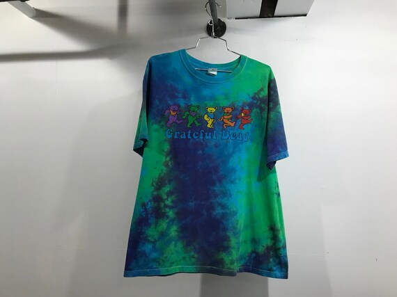 Tie Dye Vintage Grateful Dead T-Shirt Green Blue