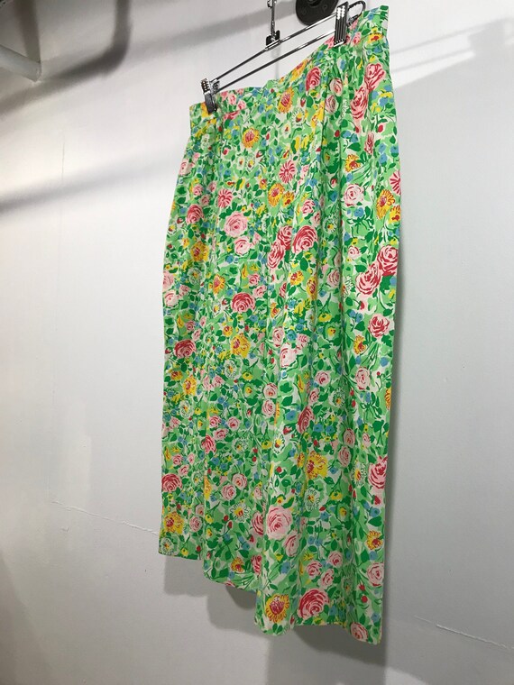 Pastel Green Vintage Floral Skirt
