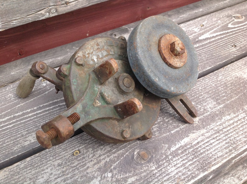 Vintage Pike Peerless Junior No 8 Hand Crank Bench Grinder Etsy
