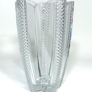 Vintage Mikasa 24% Lead Crystal Container, Beaded Heavy Glass Trinket Box, Rainbow Prism Decor