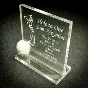 Hole in One-Large / Eagle / Albatross Golf Trophy Award Gift - Female or Male figure