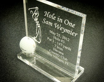 Hole in One-Large / Eagle / Albatross Golf Trophy Award Gift - Female or Male figure