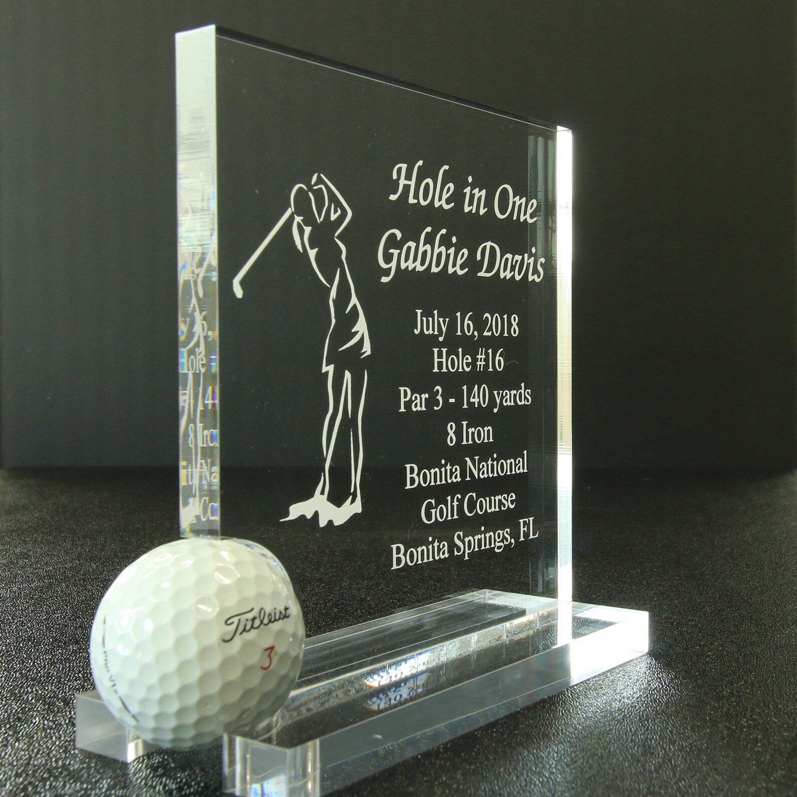 Hole in One Golf Trophy Award Female or Male Figure Etsy