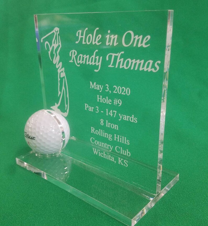 Mens Hole in One Golf Trophy Award Etsy