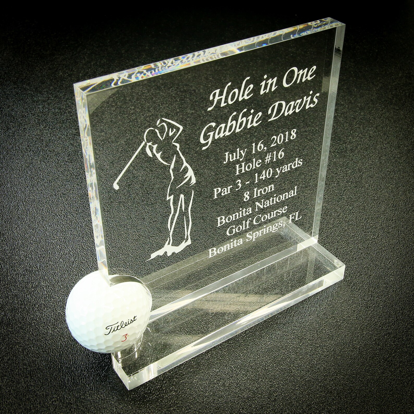 Hole in One Golf Trophy Award Female or Male Figure Etsy