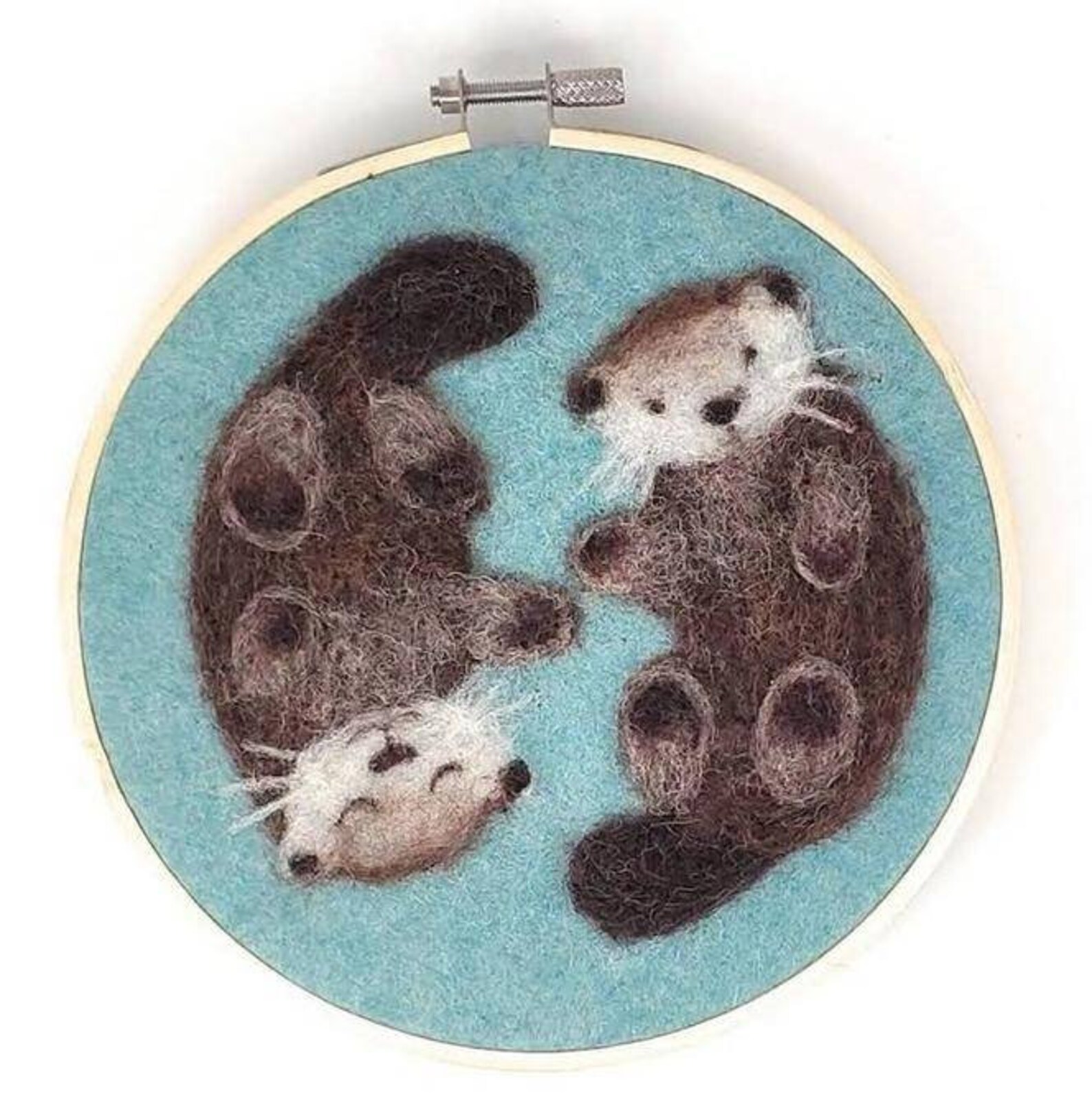 Crafty Kit Co Otter Needle Felting Kit Felting Kits Etsy