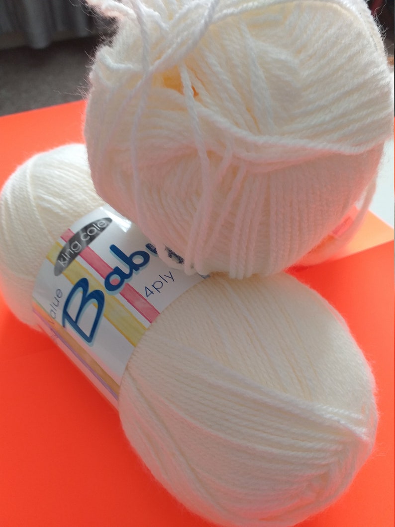 King Cole Cream 4 ply baby knitting wool