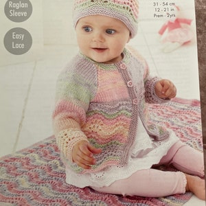 King Cole pattern 5588, baby knitting patterns , DK baby dress , knitted blanket, baby hat pattern , knitted baby cardigan , baby knitting