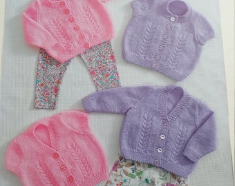 Premature Baby Knitting Pattern Pdf Cardigan Jacket and Hat - Etsy