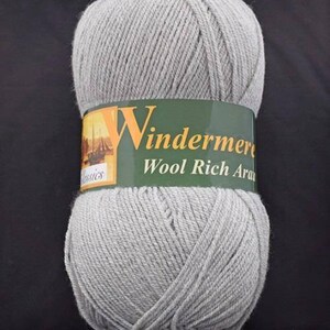 grey aran wool 400g