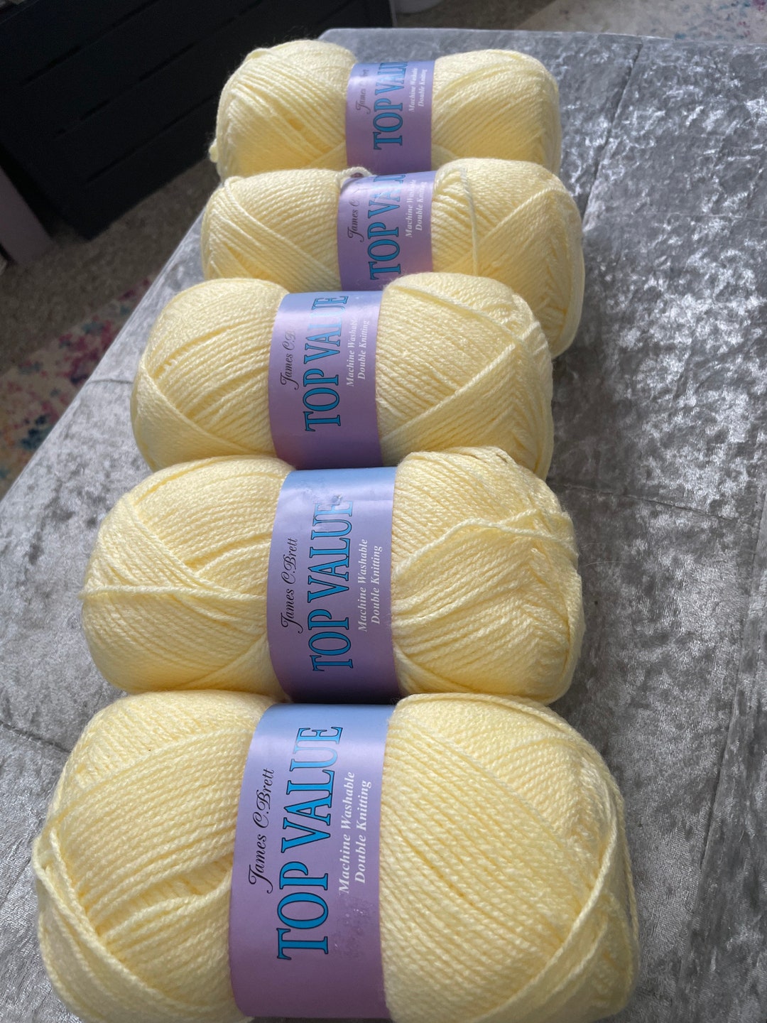 500g Yarn Pack James Brett Top Value Lemon Dk Knitting Yarn , Crochet