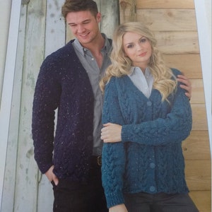 James Brett knitting pattern ,  adult arans , adult knitting pattern , knitting patterns , aran yarn , Aran pattern - aran cardigan pattern