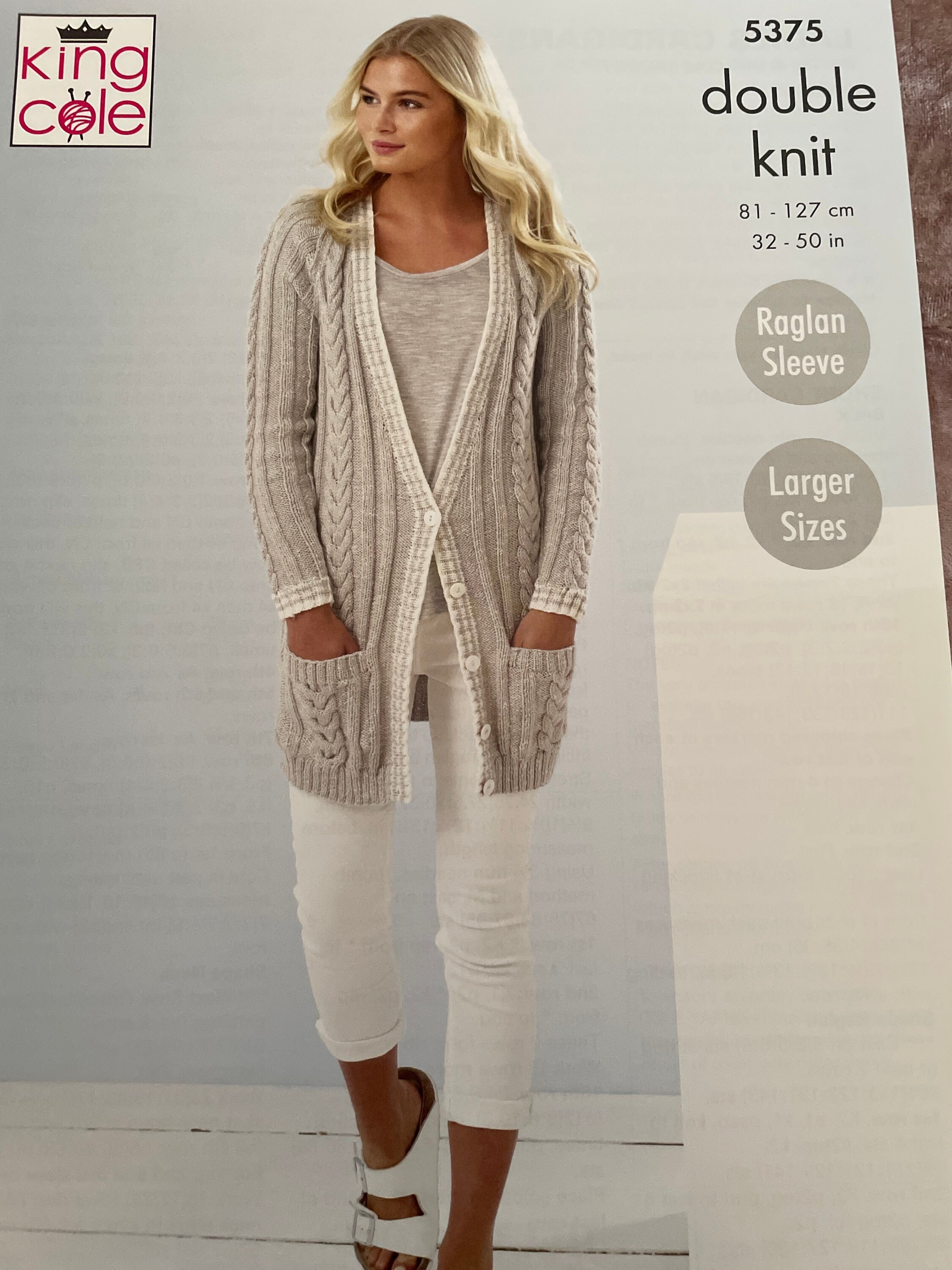 Adults Dk Long Cardigan Knitting 