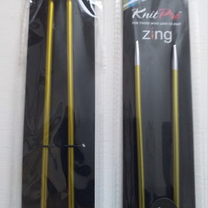 KnitPro Zing Aluminum Knitting Needles: 3.50mm, 30cm