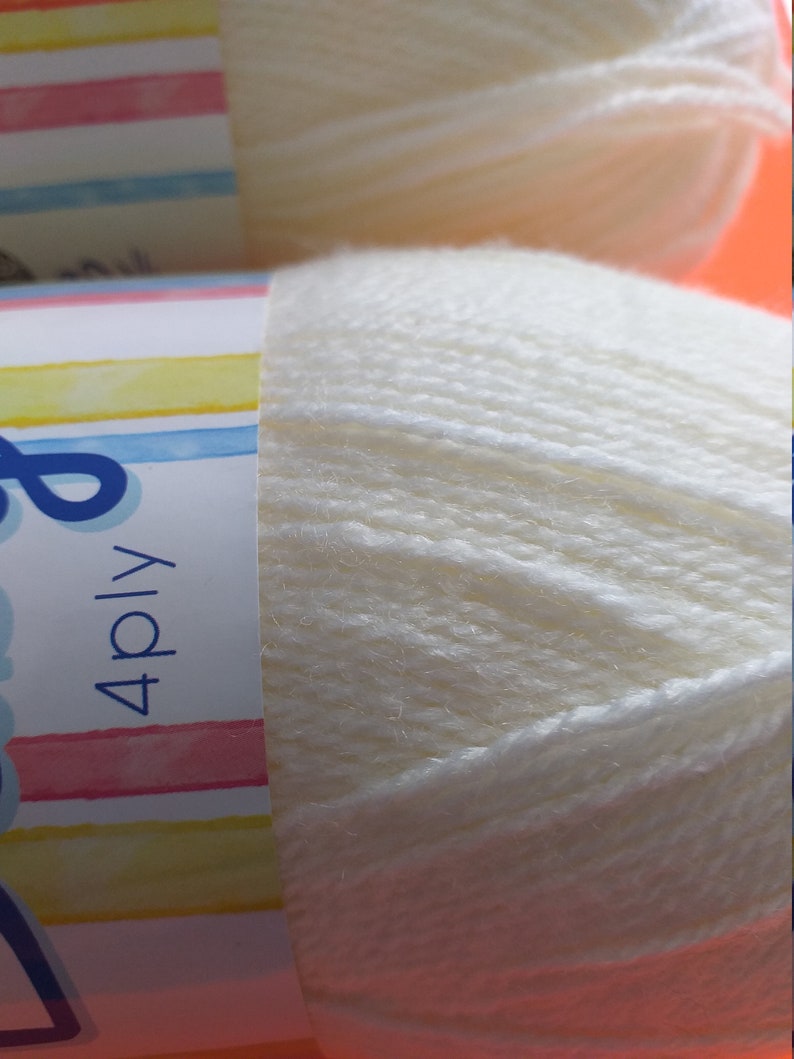 King Cole Cream 4 ply baby knitting wool