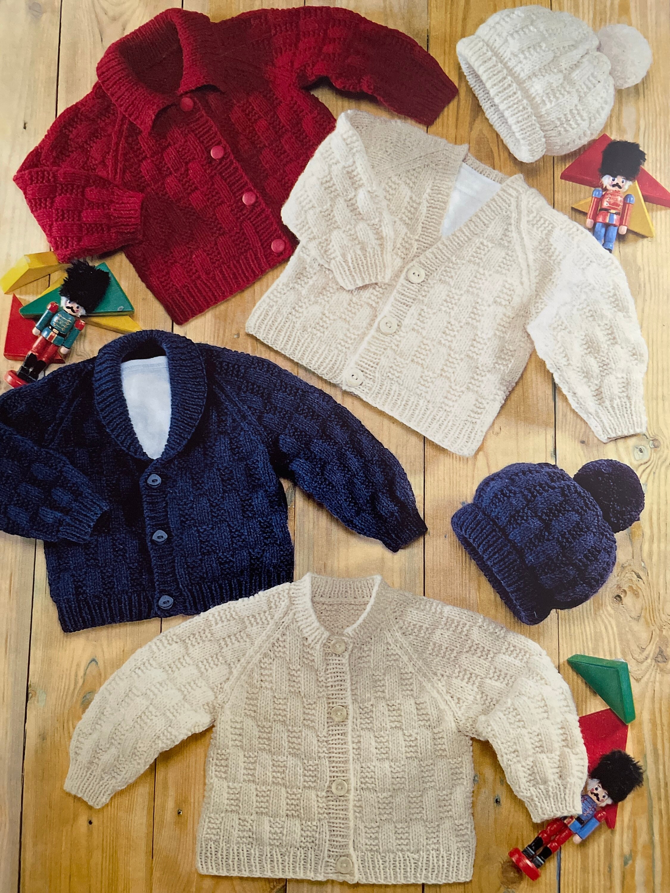 Sirdar Snuggly Knitting Patterns 3956 Dk Baby Cardigans Hat Etsy UK