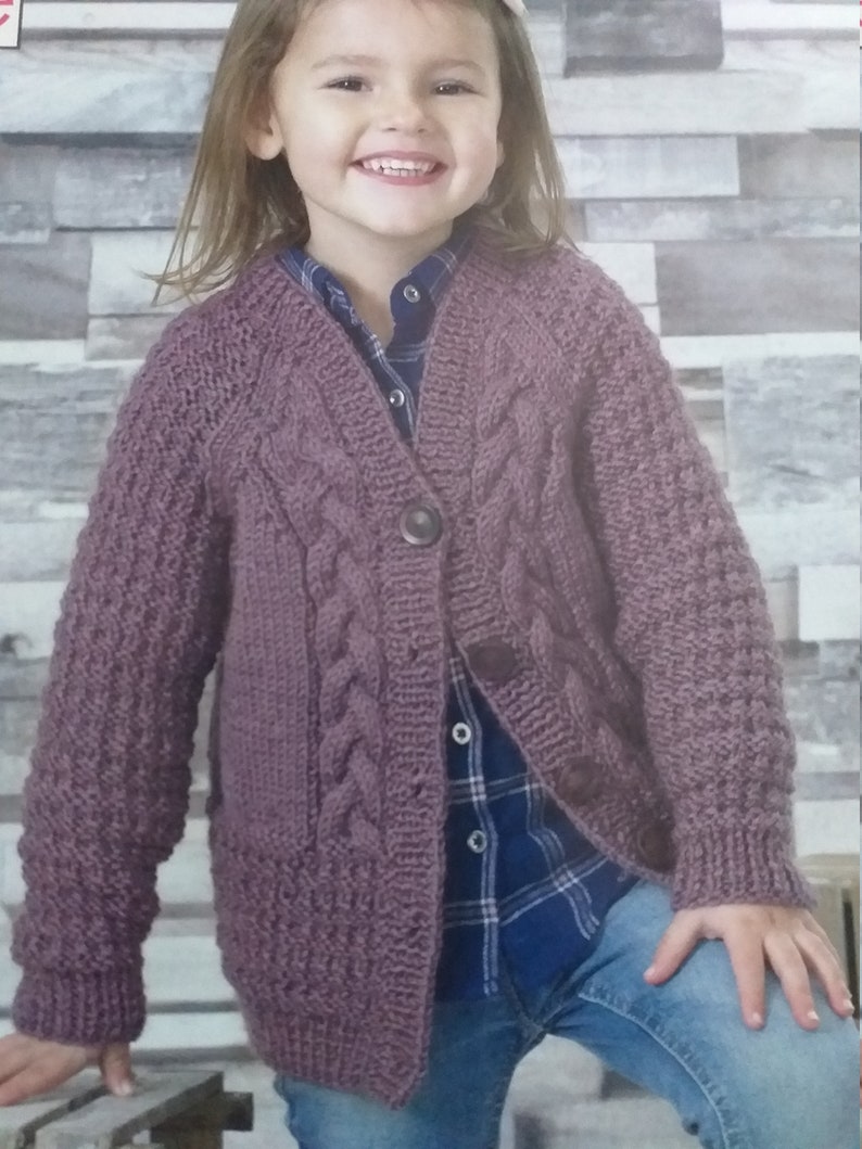 King Cole Knitting Pattern Aran Patterns Childs Knitting Etsy UK