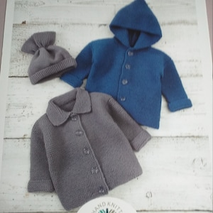 UKHKA knitting pattern ,baby cardigan knitting pattern , knitting patterns ,baby jacket patterns , dk  baby set ,baby hat