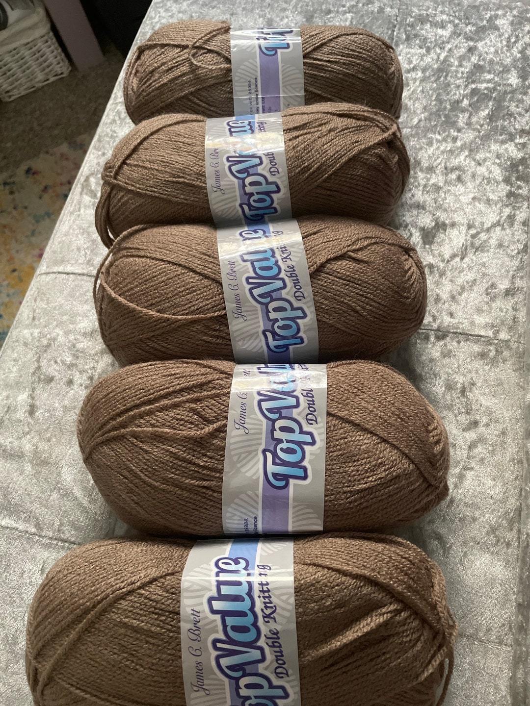 500g Yarn Pack James Brett Top Value Coffee Dk Knitting Yarn , Crochet