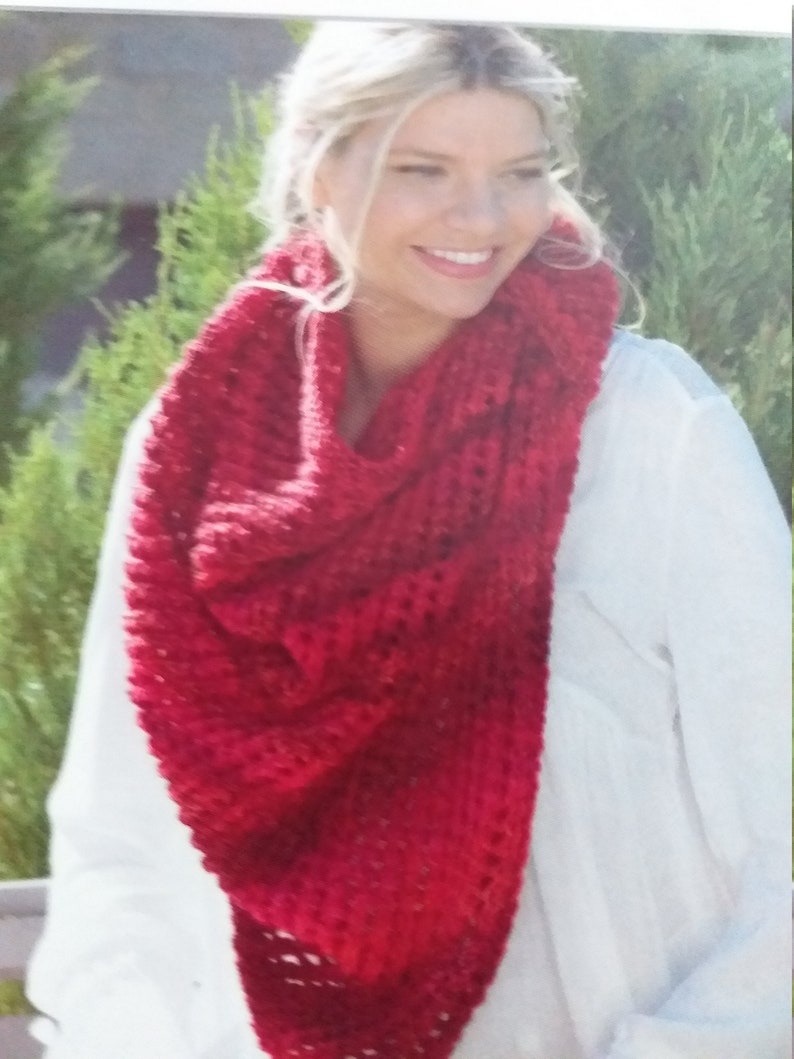 James Brett wool chunky knitting patterns scarf pattern Etsy