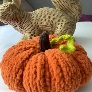 Halloween Knitted Velvet Chenille large pumpkin , fall pumpkin decorations , thanksgiving decor ,, pumpkin keepsakes , Halloween home decor