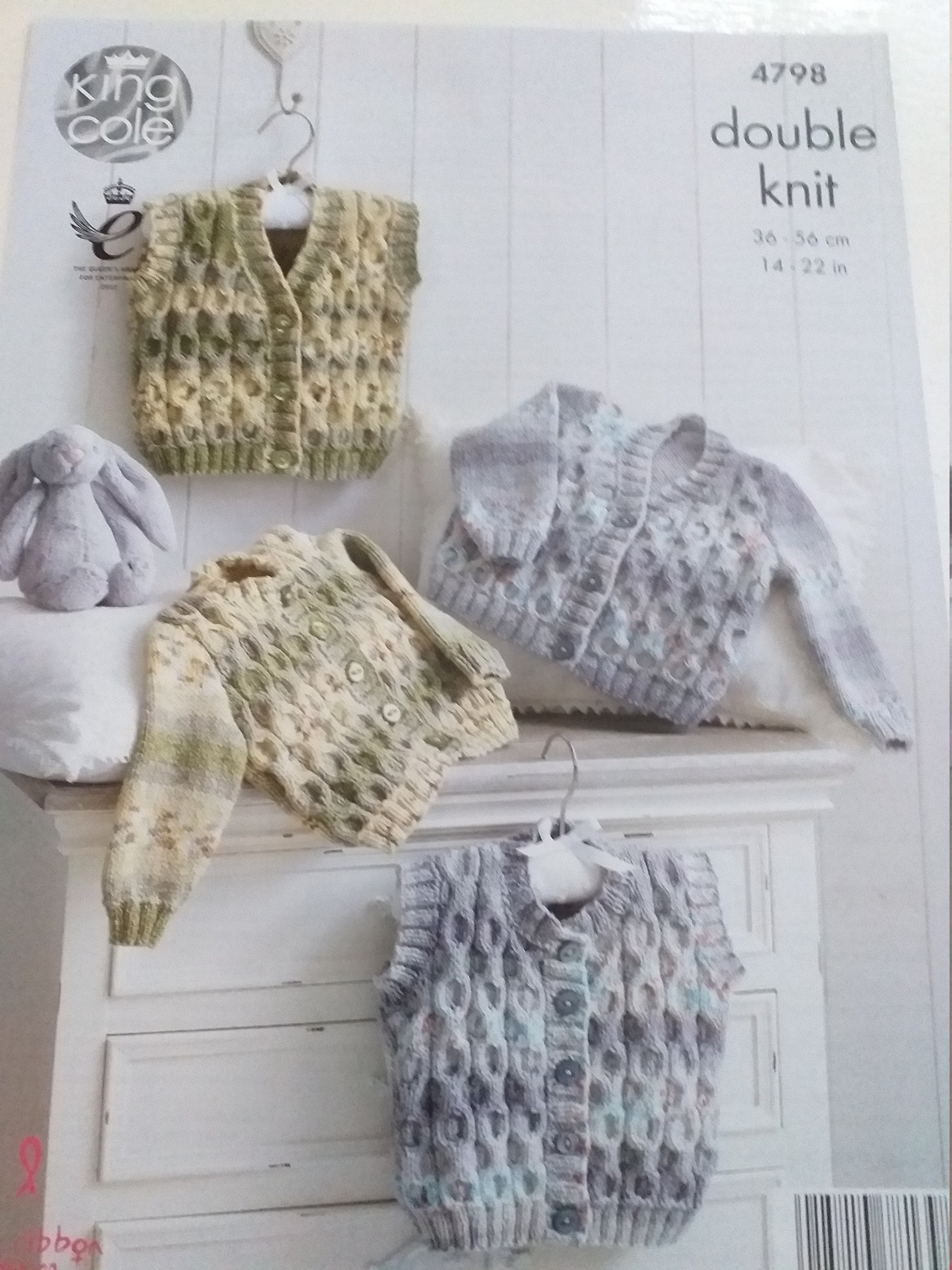 King Cole Baby Knitting Patterns Dk Baby Cardigans Waistcoats Etsy UK
