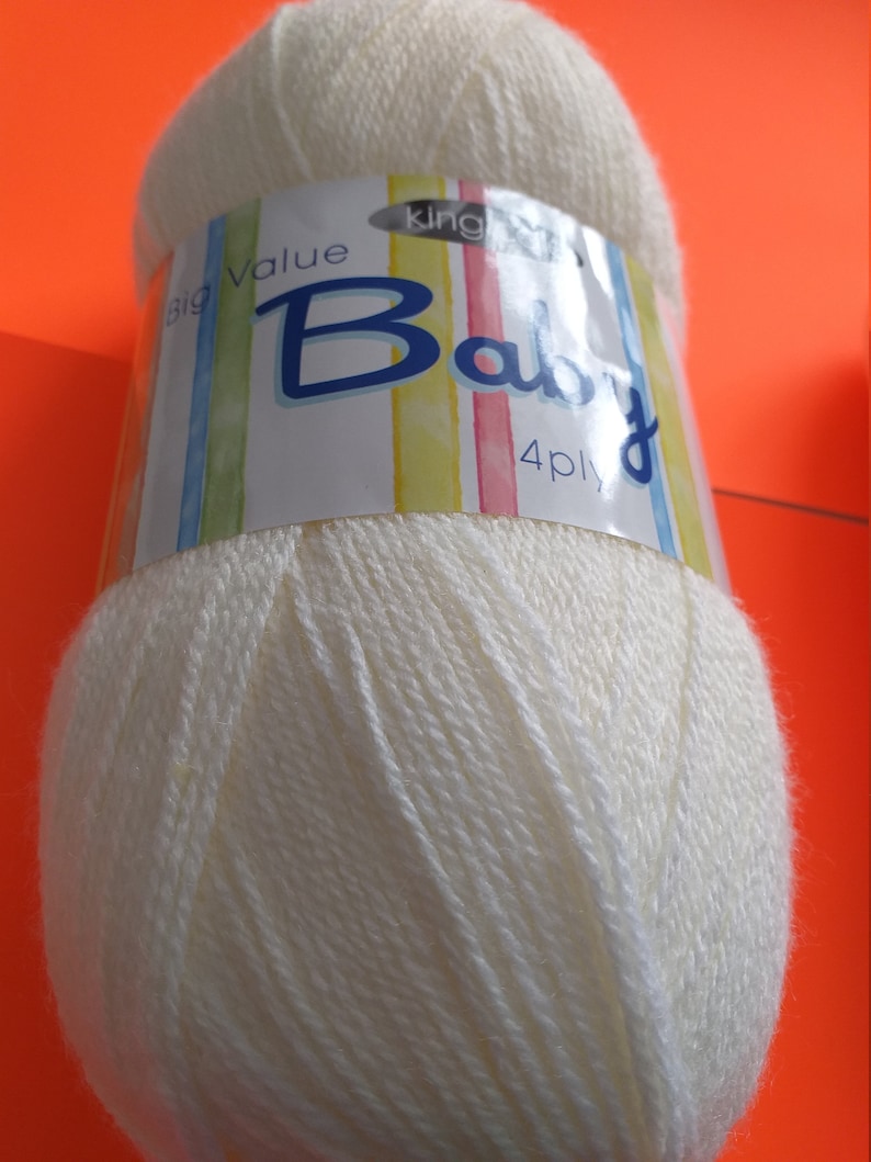 King Cole Cream 4 ply baby knitting wool