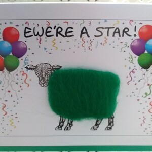 Friendship sheeps wool greetings card