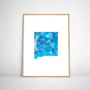 New Mexico, southwest home decor, grandma gift, printable map