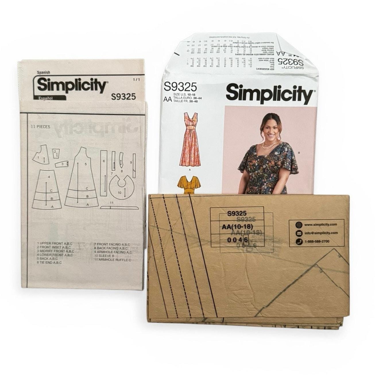 Simplicity Pattern 9325 Simplicity Sewing Pattern S9325 Misses’ 10-18 Flattering Flowy Dress ...