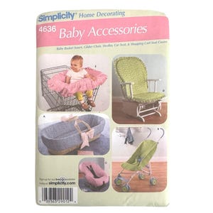 Simplicity Sewing Pattern 4636 Baby Accessories Seat Cart Covers Uncut