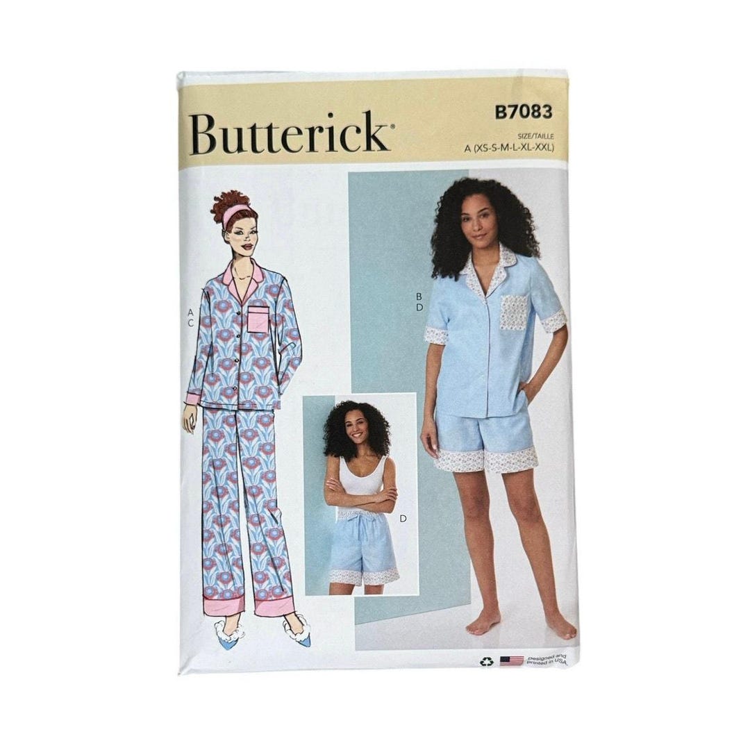 Butterick Sewing Pattern B7083 Misses' XS-XXL Button Front Pajamas Set ...