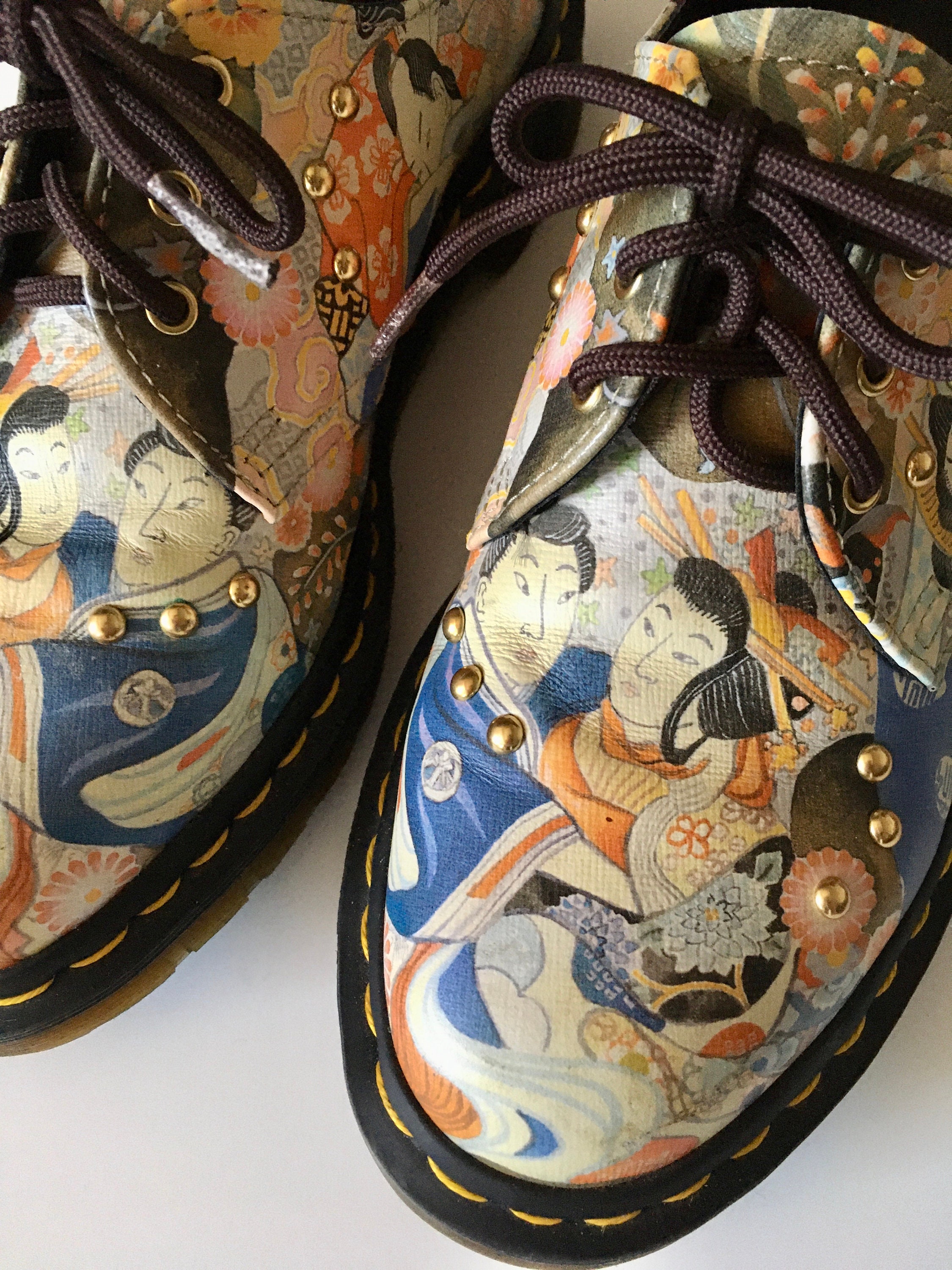 Dr Martens 1461 Eastern Art Japanese Artist Studded Rare Dr Martens 1461 Eastern Art Japanese Artist Studded Rare