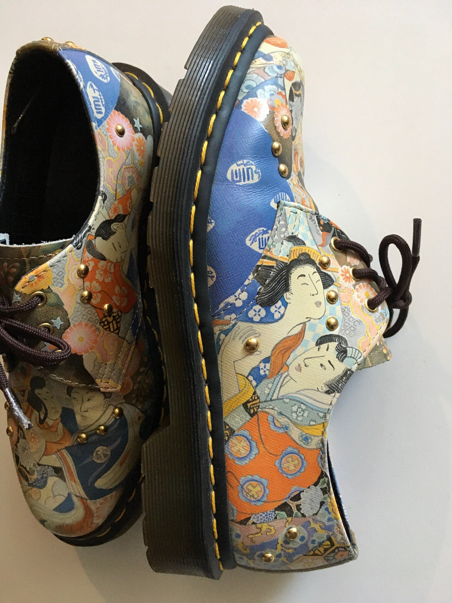 Dr Martens 1461 Eastern Art Japanese Artist Studded Rare Dr Martens 1461 Eastern Art Japanese Artist Studded Rare