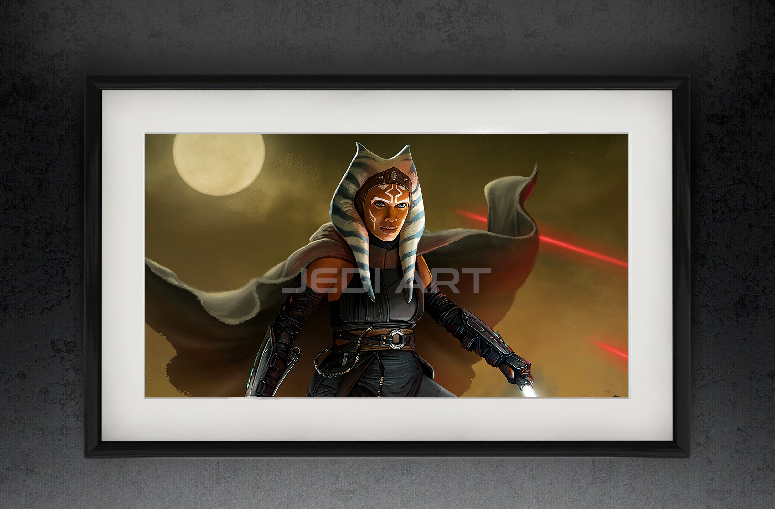 Ahsoka Tano Stare Gift Christmas Gift Art Mancave Etsy