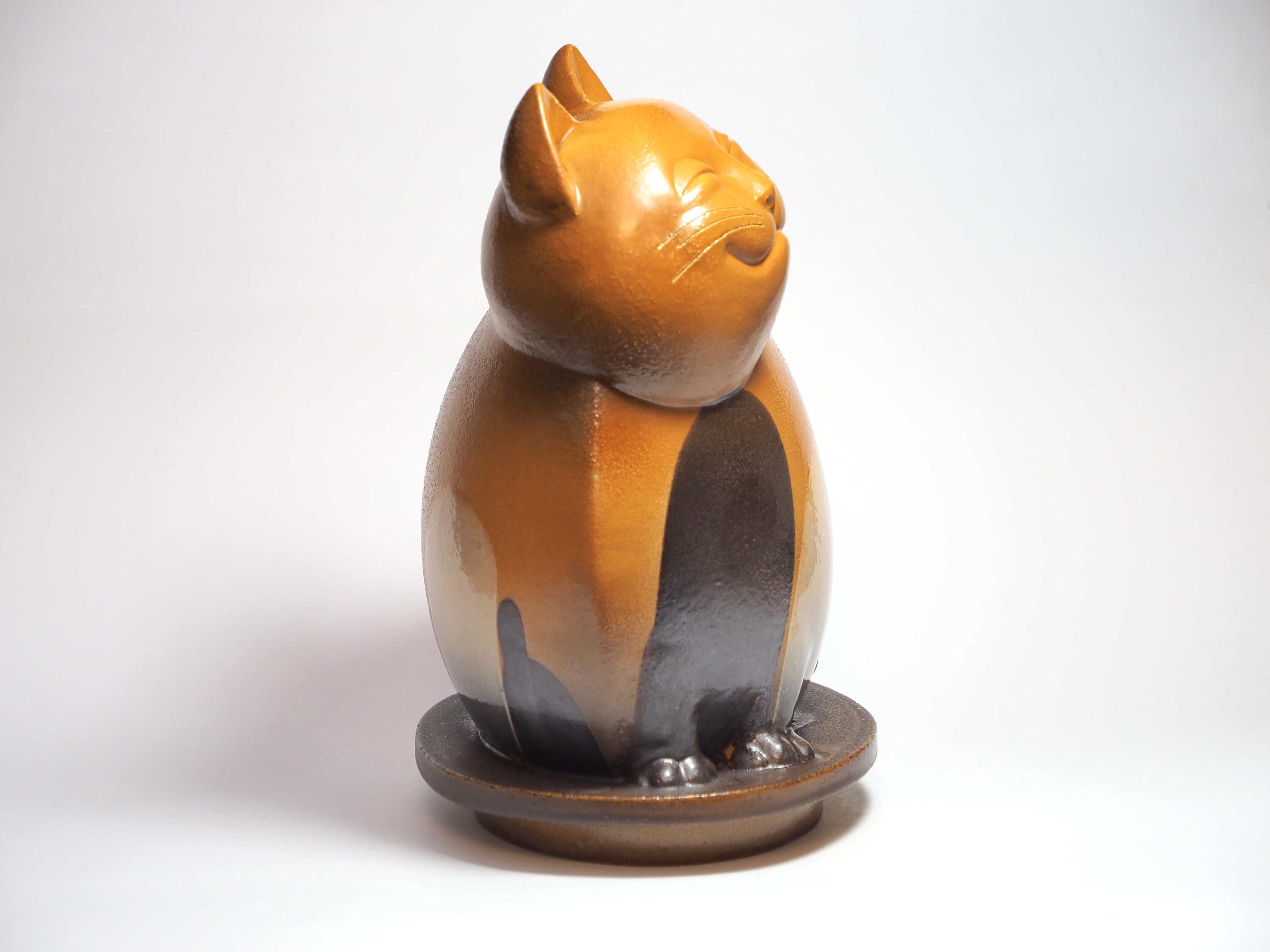 Buy Big Ceramic Cat Cat Sculpture, Handmade Cat Figure, Cute Feline Art, Calico Cat Statue