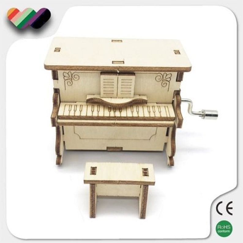 Music Box 3D Wooden Puzzle Etsy UK